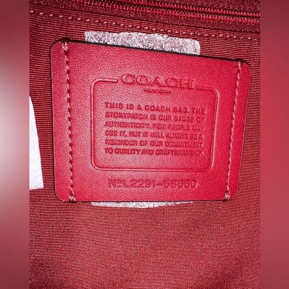 🆕🔥NWT! Coach DERBY Tote Handbag Pebble Leather Coral Msrp:$350.00 - Picture 11 of 12